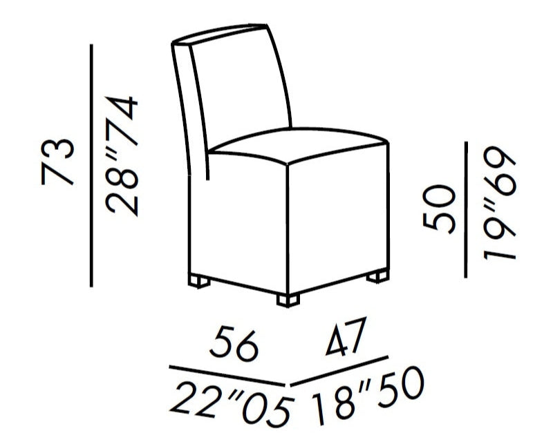 High End Wess Dining Chair by Meridiani Casa Design Group