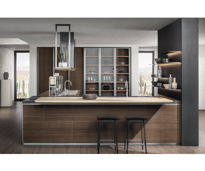 High End Woody Stool by Molteni Quick Ship Casa Design Group