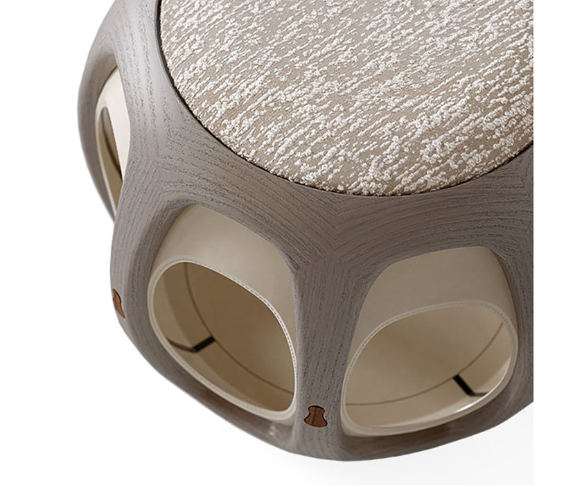 YUAN elegant ash wood pouf by Outin.Design | Casa Design Group
