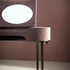 Yves leather vanity with oval mirror by Roberto Lazzeroni for Baxter | Casa Design Group