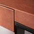 Yves leather vanity with oval mirror by Roberto Lazzeroni for Baxter | Casa Design Group