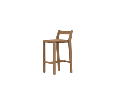 Modern Zania 050 Bar Stool by Roda Crafted from Certified Iroko Wood | Casa Design Group