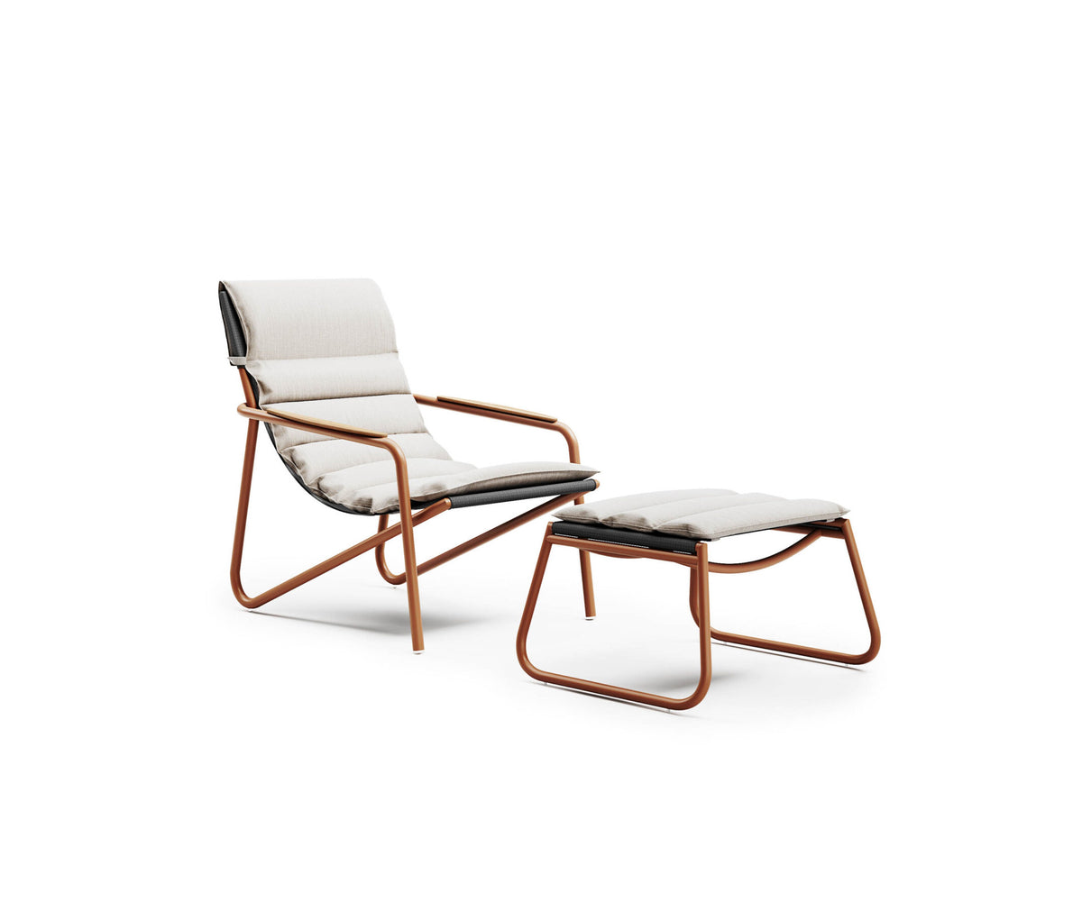 Luxury Zante Lounge Chair by Atmosphera in Aluminum Casa Design Group
