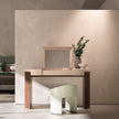 Zoe Sculptural Pouf with Leather and Fabric Upholstery by CPRN Homood | Casa Design Group