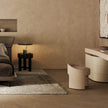 Zoe Sculptural Pouf with Leather and Fabric Upholstery by CPRN Homood | Casa Design Group
