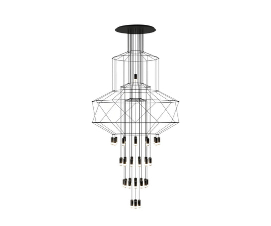 High end Wireflow Chandelier 0374 by Vibia Casa Design