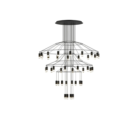 High end Wireflow Chandelier 0377 by Vibia Casa Design