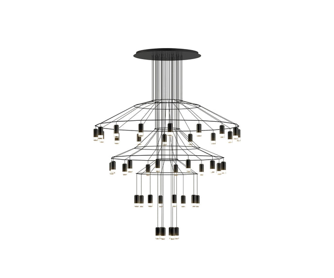 High end Wireflow Chandelier 0377 by Vibia Casa Design