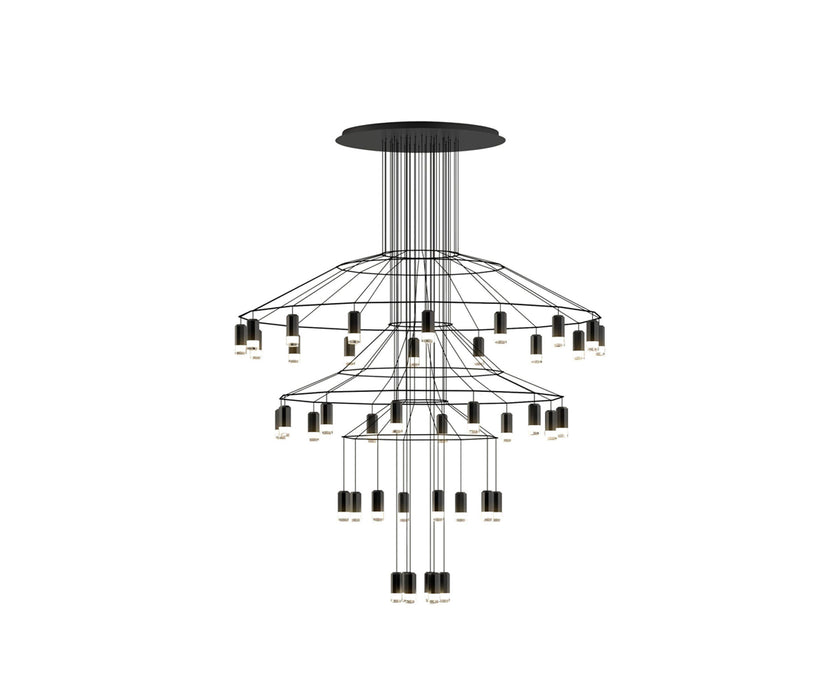 High end Wireflow Chandelier 0377 by Vibia Casa Design