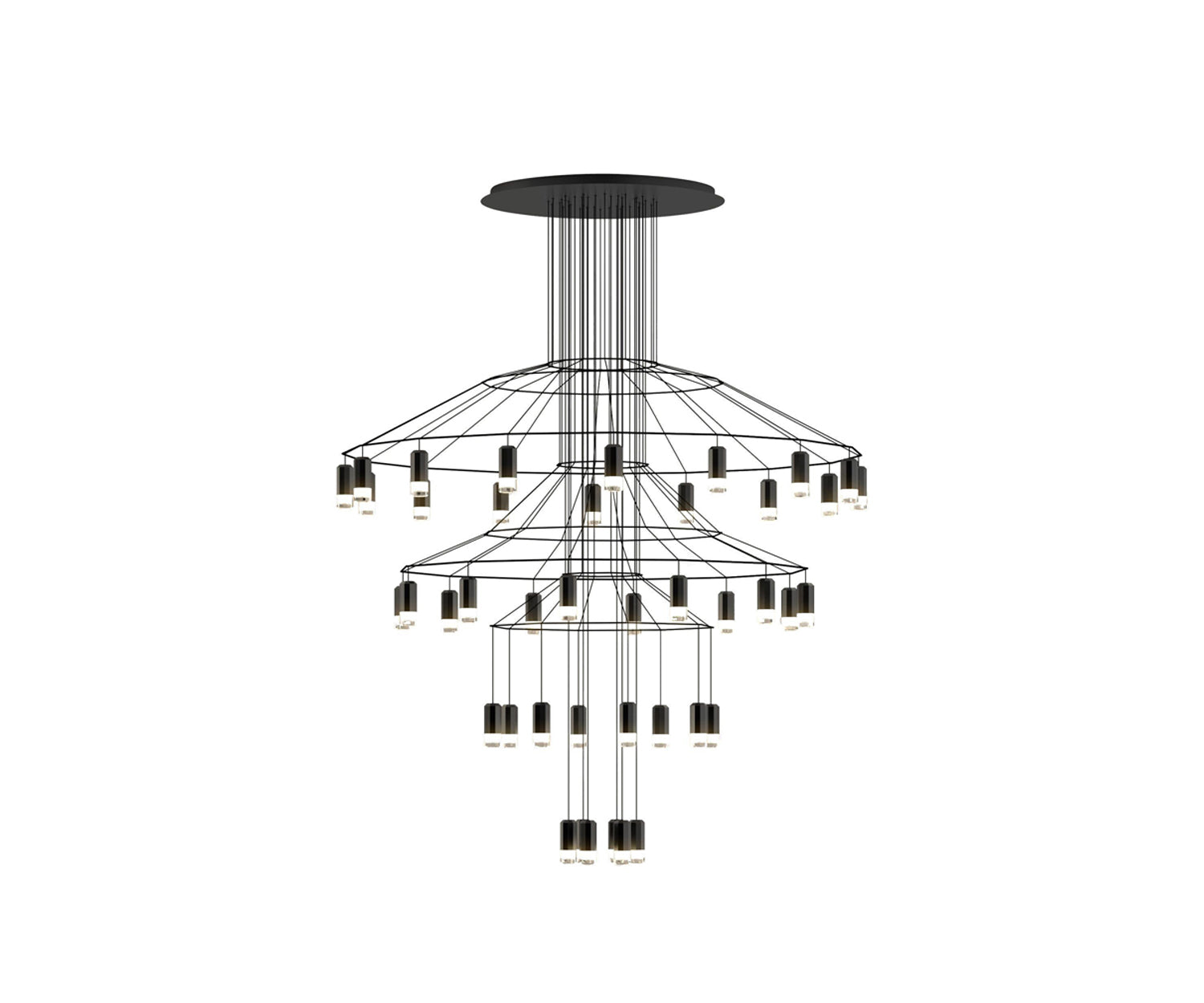 High end Wireflow Chandelier 0377 by Vibia Casa Design