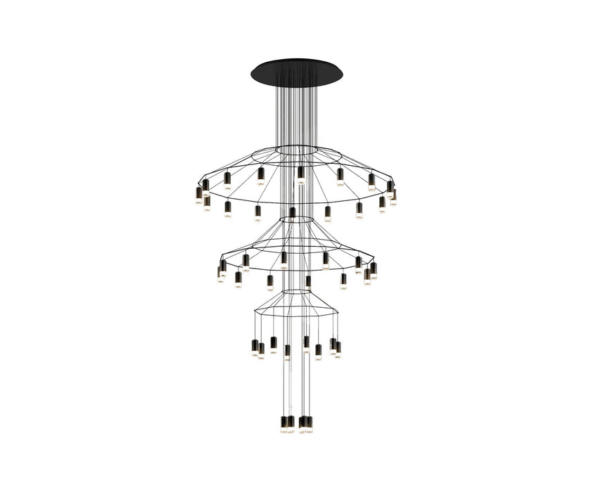 High end Wireflow Chandelier 0378 by Vibia Casa Design