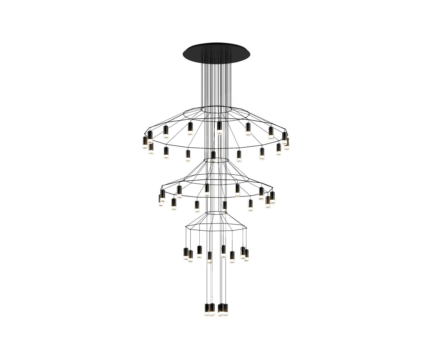 High end Wireflow Chandelier 0378 by Vibia Casa Design