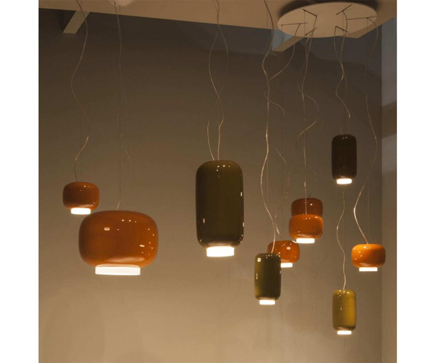 High end Chouchin Mini Green Suspension by Foscarini Casa Design