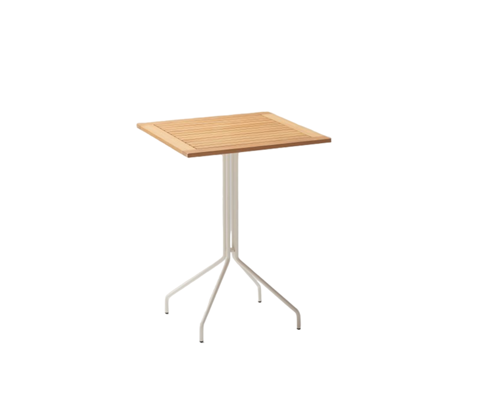 Weave Square Teak High Table | Point 1920