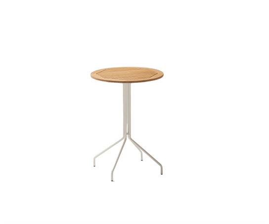 Weave Round Teak High Table | Point 1920