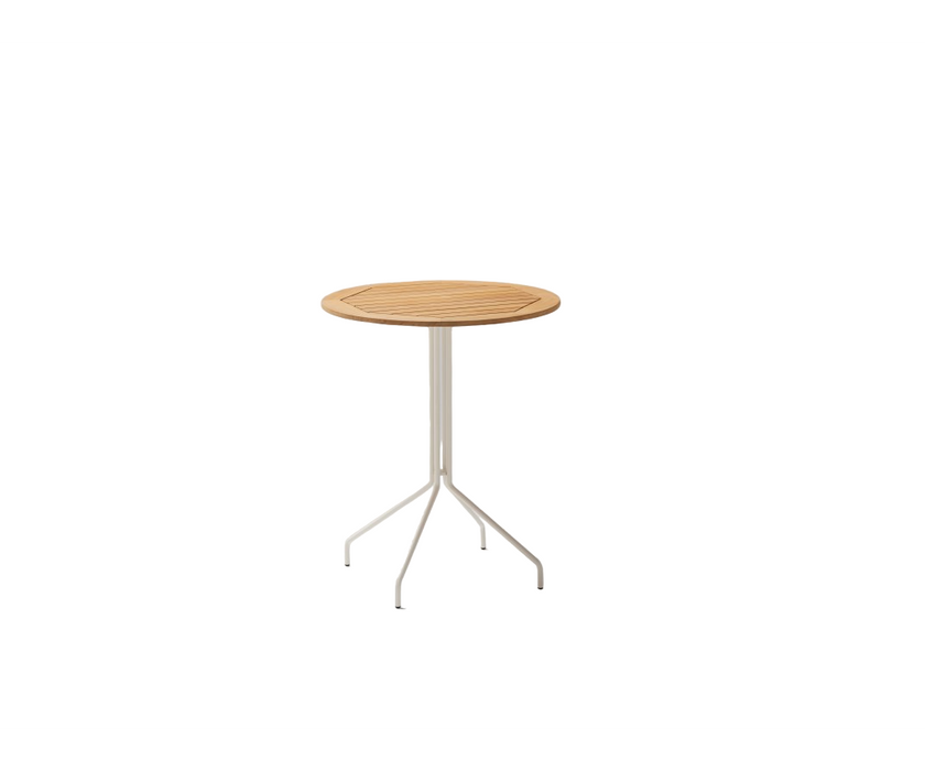 Weave Round Teak High Table | Point 1920
