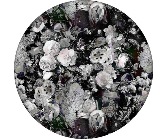 Eden Queen B&W Round Rug Moooi
