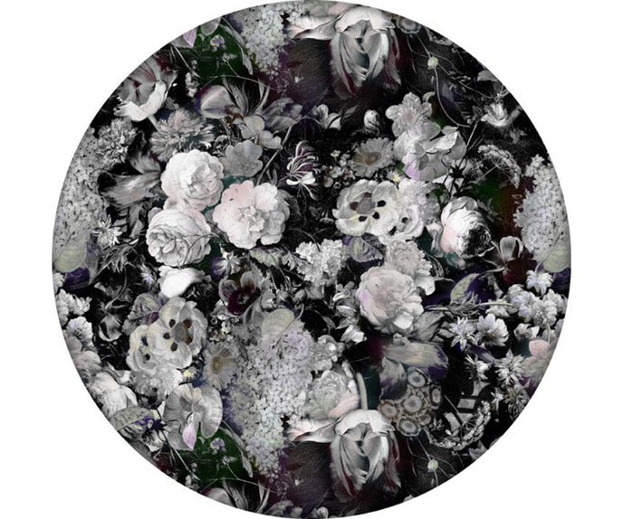 Eden Queen B&W Round Rug Moooi