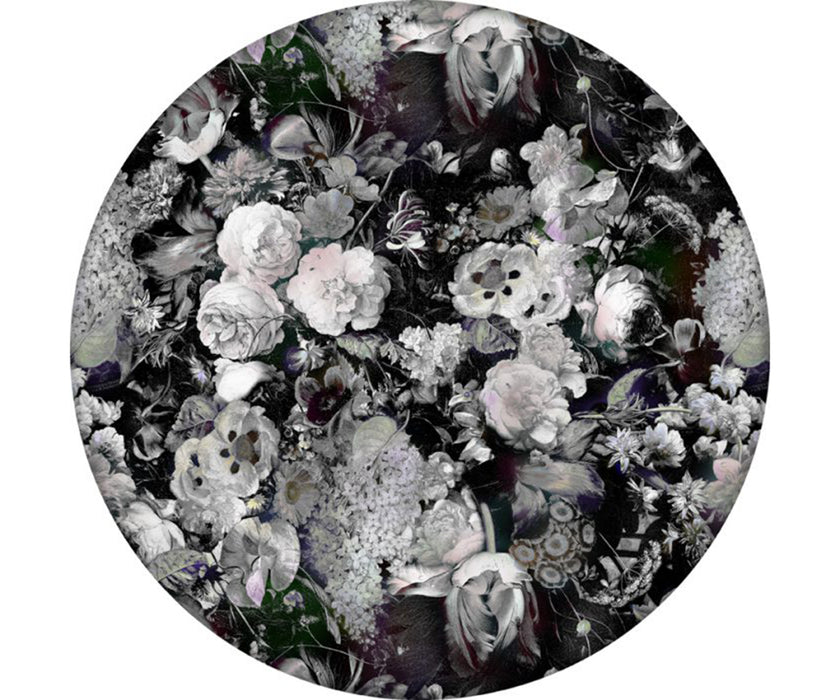 Eden Queen B&W Round Rug Moooi