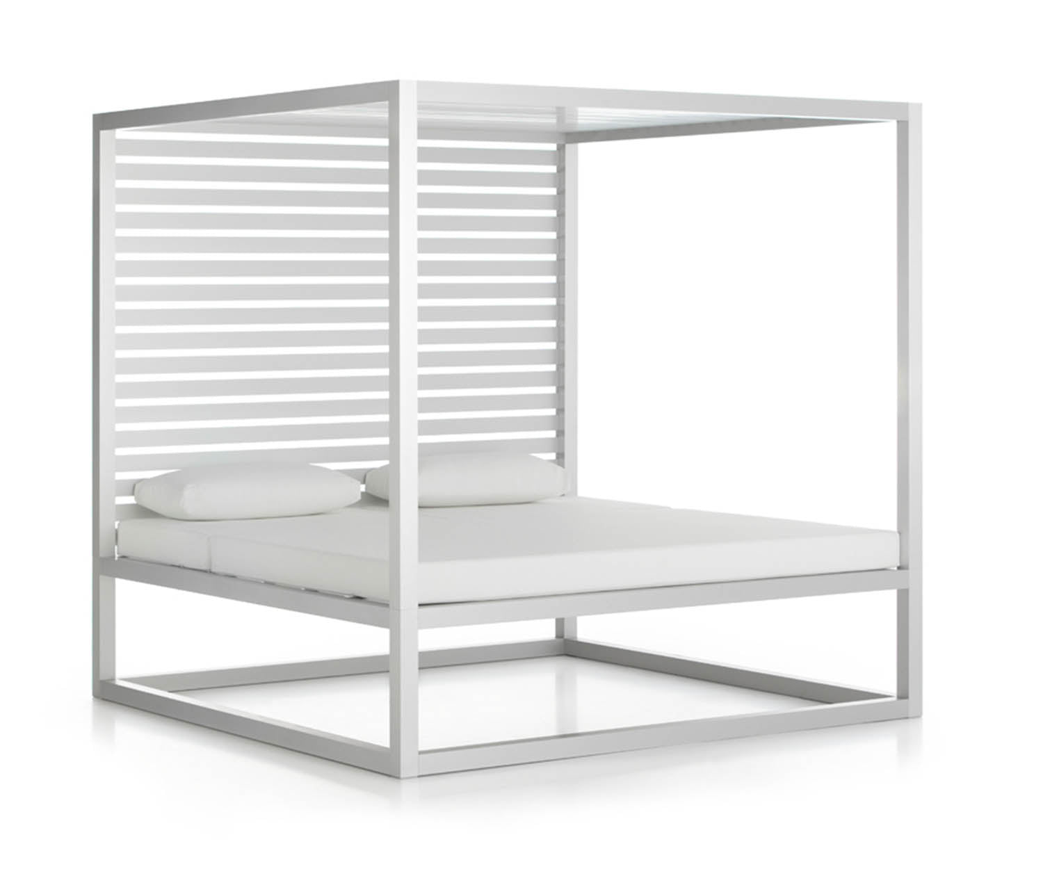 High end Elevated Reclining Daybed with Aluminum Slats by Gandia Blasco Casa Design