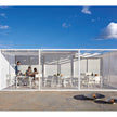 High end Perforated Sheet Sidewall Pavilion by Gandia Blasco Casa Design