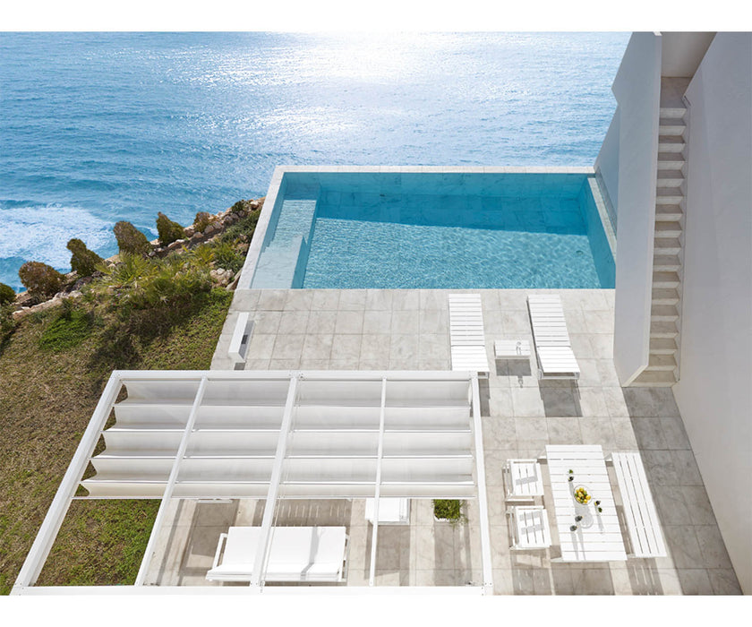 High end Pergola Folding Roof Pavilion by Gandia Blasco Casa Design
