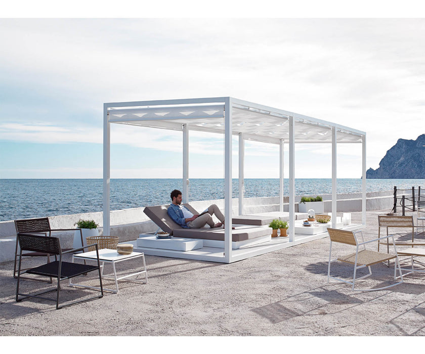 High end Floor Pergola Folding Roof Pavilion by Gandia Blasco Casa Design