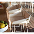 High end Textile Stool with Backrest by Gandia Blasco Casa Design