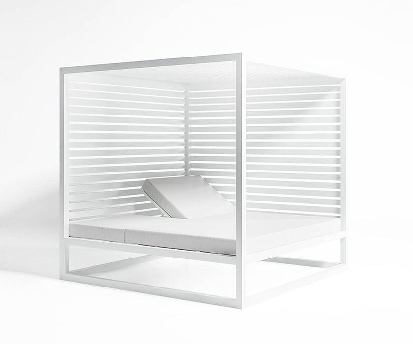 High end Elevated Reclining Daybed with Aluminum Slats by Gandia Blasco Casa Design
