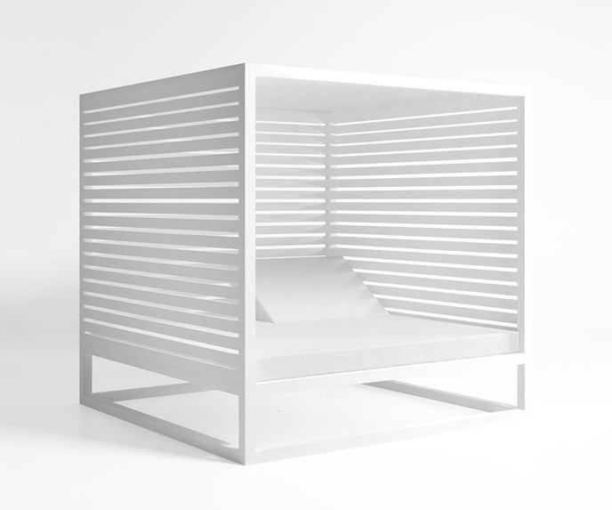 High end Elevated Reclining Daybed with Aluminum Slats by Gandia Blasco Casa Design