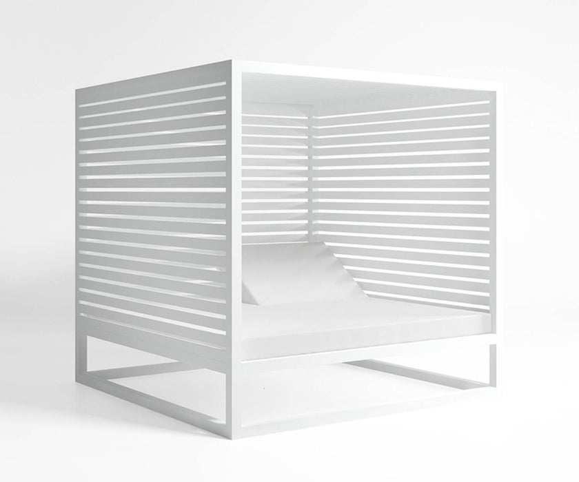 High end Elevated Reclining Daybed with Aluminum Slats by Gandia Blasco Casa Design