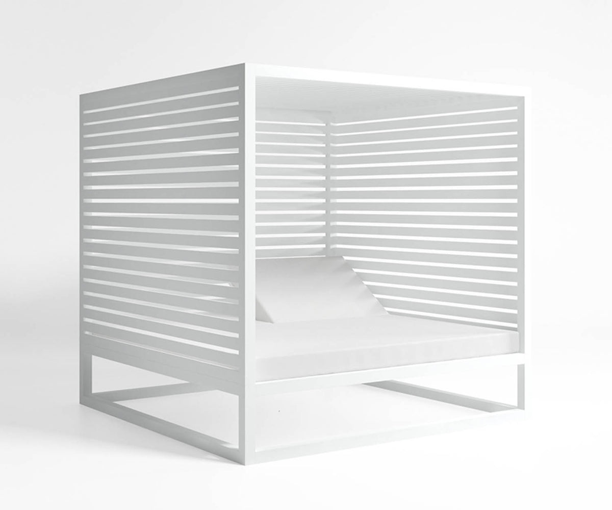 Elevated Reclining Daybed with Aluminum Slats