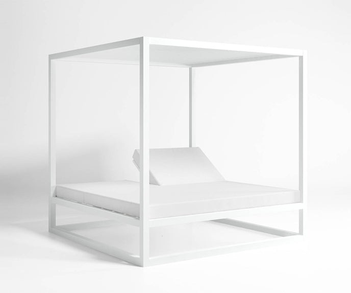 High end Elevated Reclining Daybed with Aluminum Slats by Gandia Blasco Casa Design