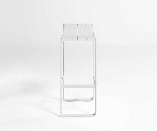 High end Flat Stool with Backrest by Gandia Blasco Casa Design