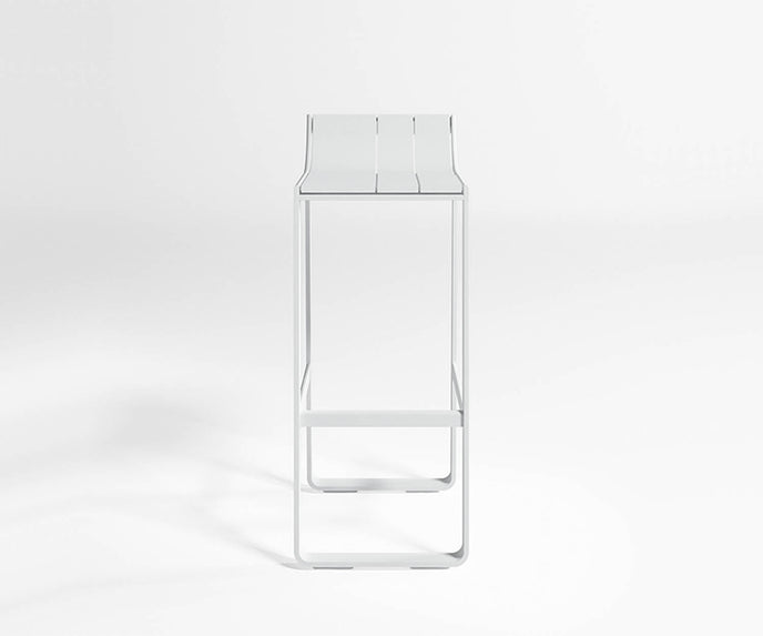 High end Flat Stool with Backrest by Gandia Blasco Casa Design