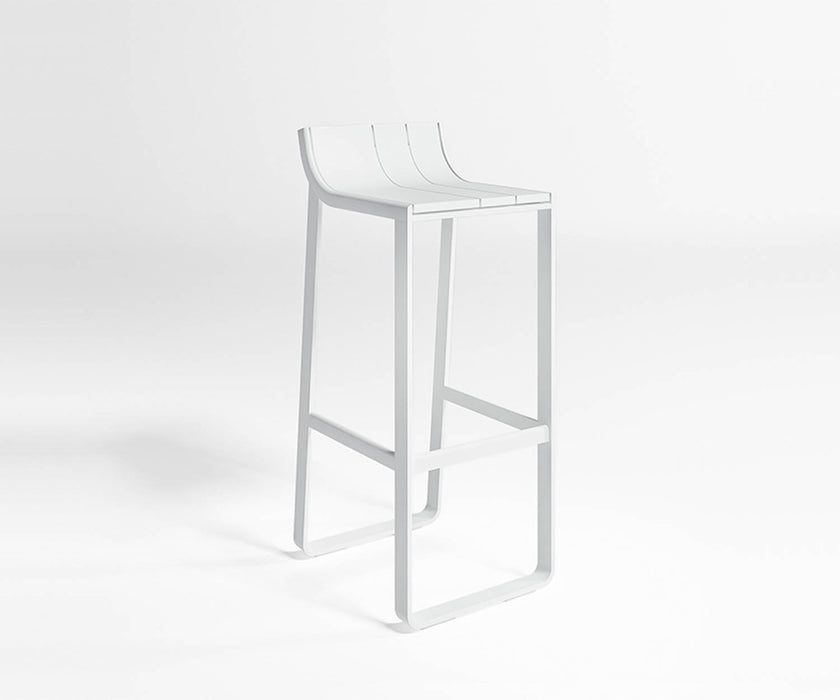 High end Flat Stool with Backrest by Gandia Blasco Casa Design