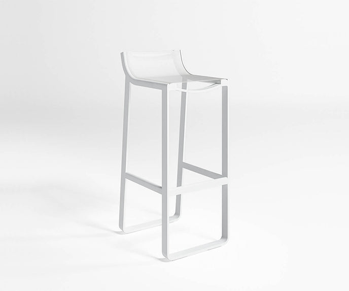 High end Flat Textil Stool with Backrest by Gandia Blasco Casa Design