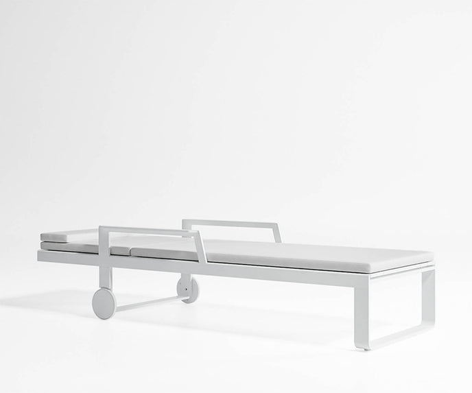 High end Flat Chaise Lounge With Arms by Gandia Blasco Casa Design