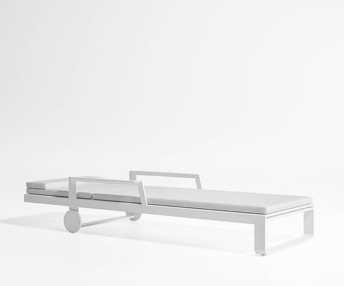 High end Flat Chaise Lounge With Arms by Gandia Blasco Casa Design