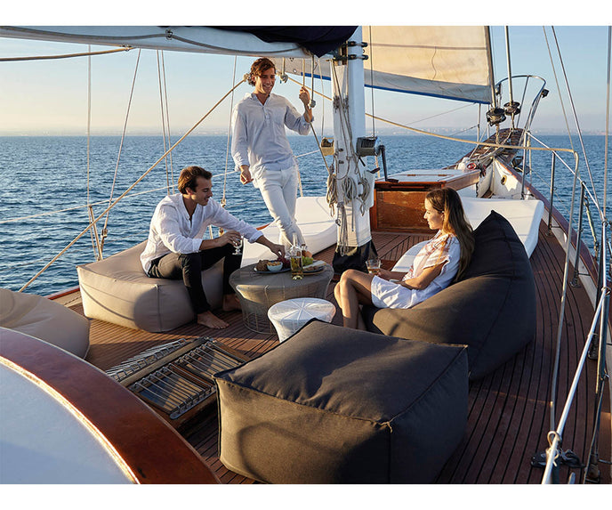 High end Sail Square Outdoor Pouf by Gandia Blasco Casa Design