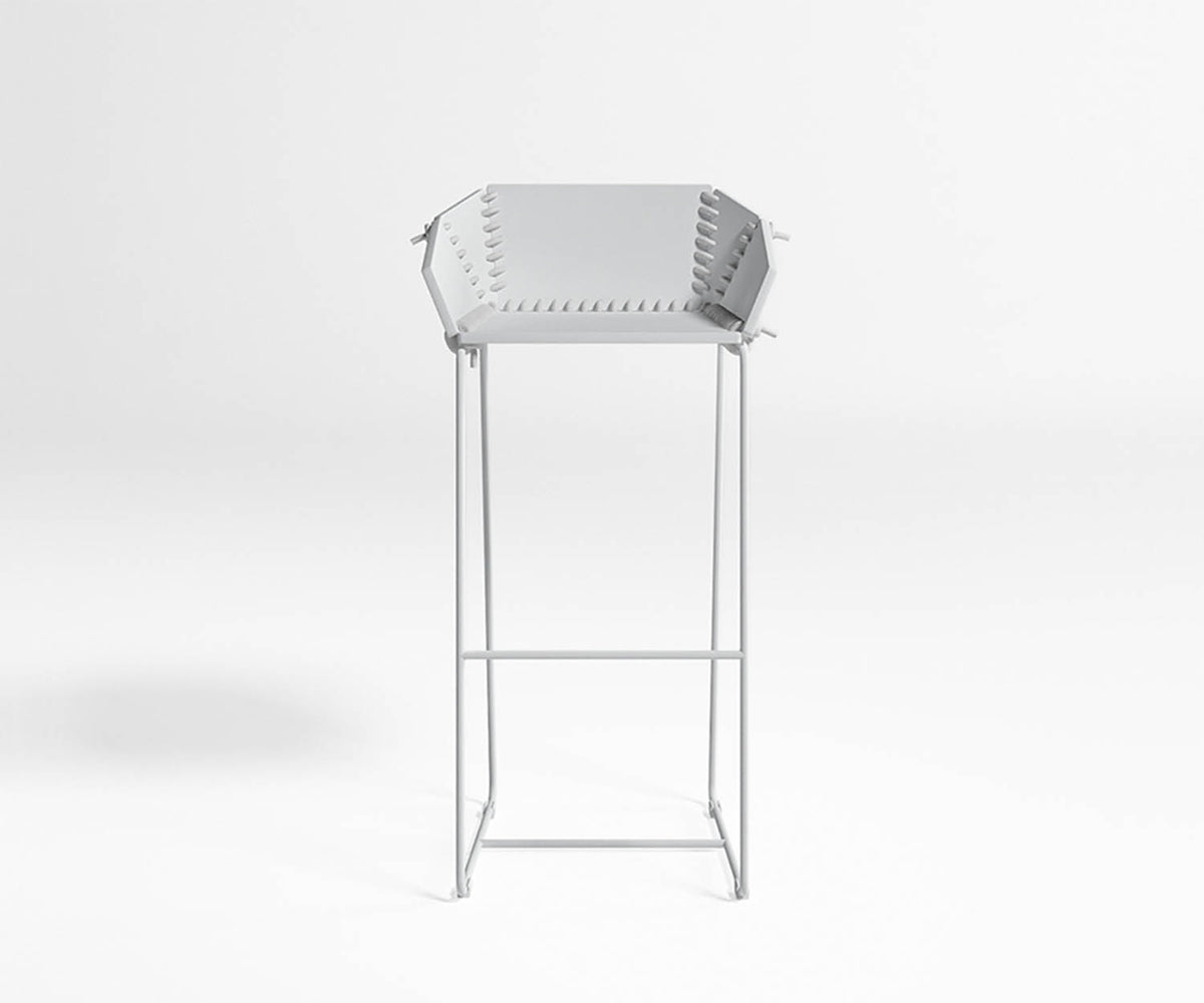 Textile Stool with Backrest