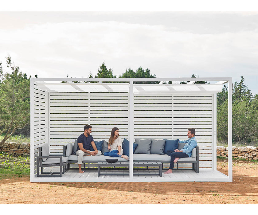 High end Floor Pergola Folding Roof Pavilion by Gandia Blasco Casa Design