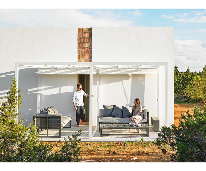 High end Floor Pergola Folding Roof Pavilion by Gandia Blasco Casa Design
