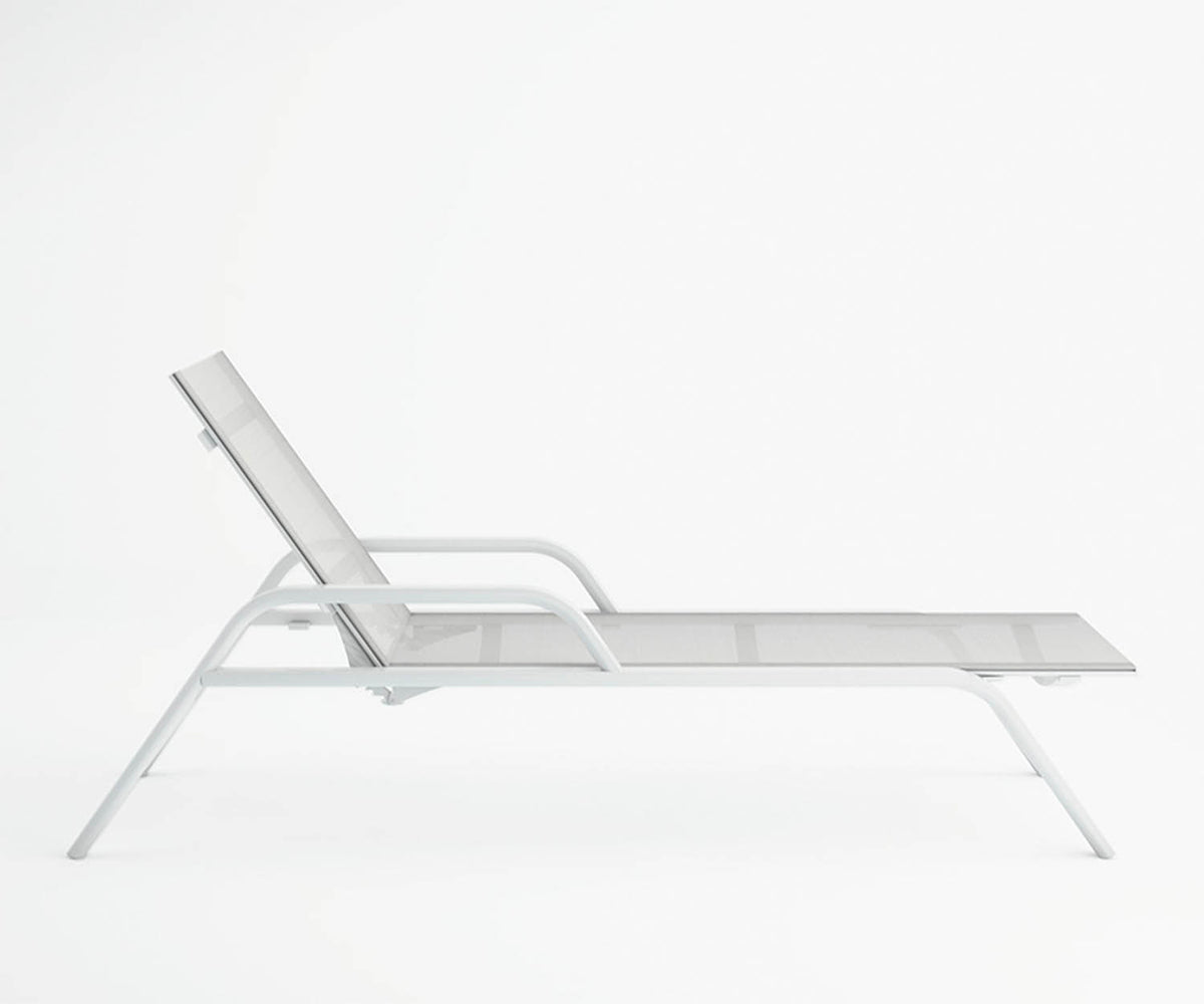 Stack Chaise Lounge with Arms