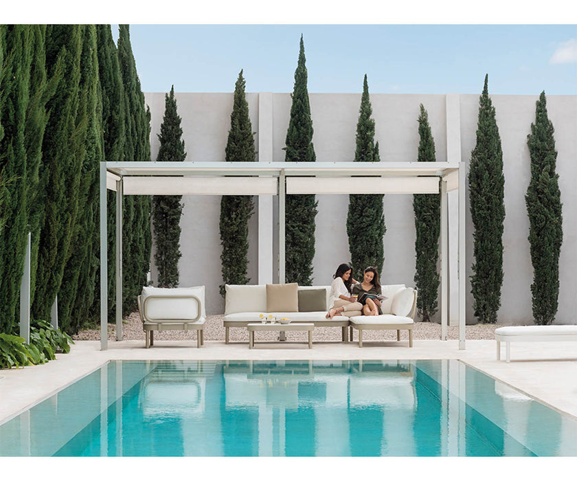 High end Pergola Fixed Canvas Roof Pavilion by Gandia Blasco Casa Design