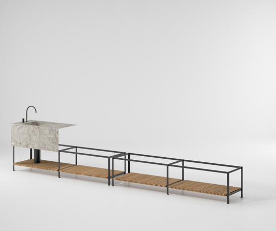 Outdoor Base Kitchen Quadruple Configuration | Kettal 