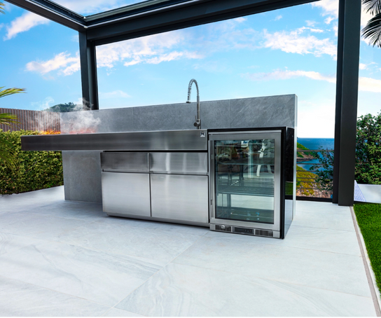 High end Outdoor Kitchen Krakatoa Charcoal Grill by Fesfoc Casa Design