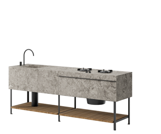 High end Outdoor Base Kitchen Double Configuration by Kettal Casa Design
