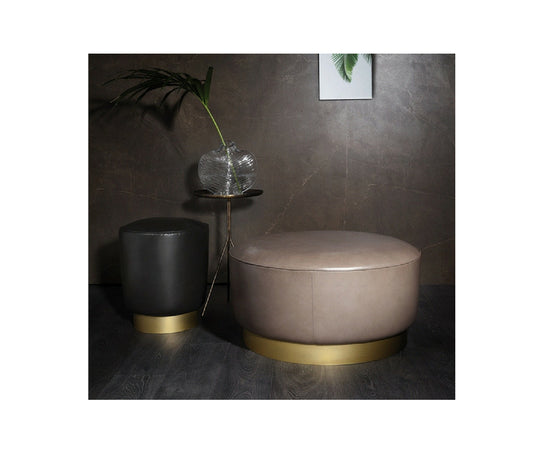 Vibieffe 314 A_Round Ottomans Black and Brown