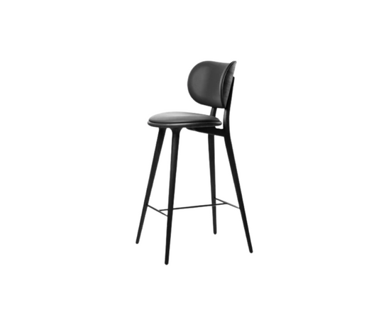 High Stool Backrest Black beech Mater